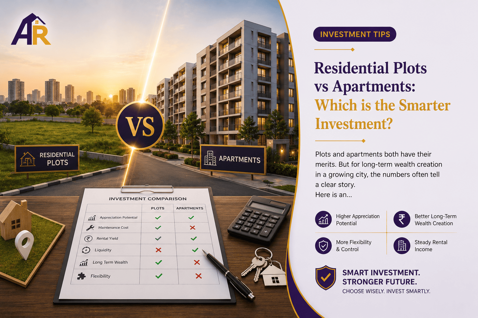 Residential Plot vs Apartment Investment