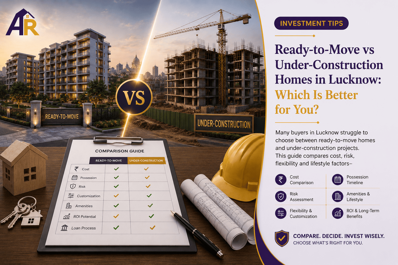 Ready to Move vs Under Construction Homes Lucknow